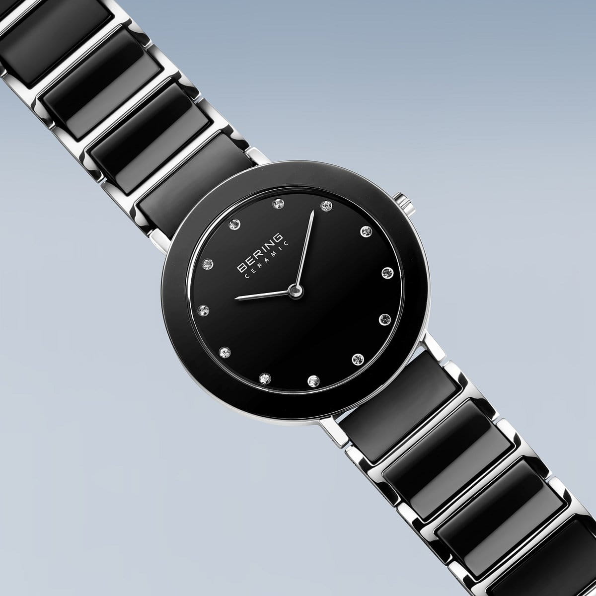 Bering Ceramic Polished Steel Watch