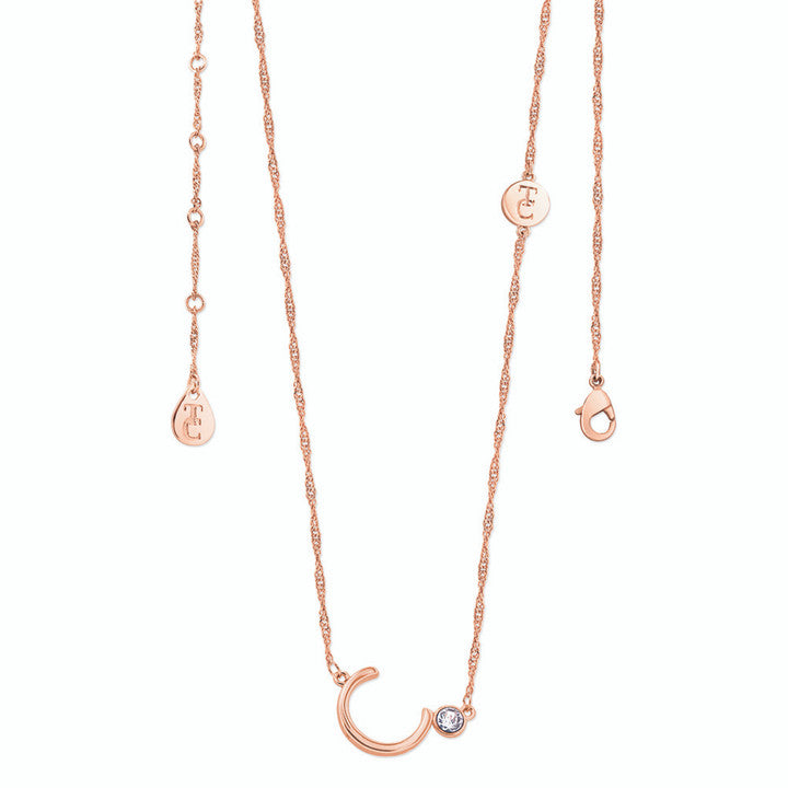 Tipperary Crystal Rose Gold Letter Pendant