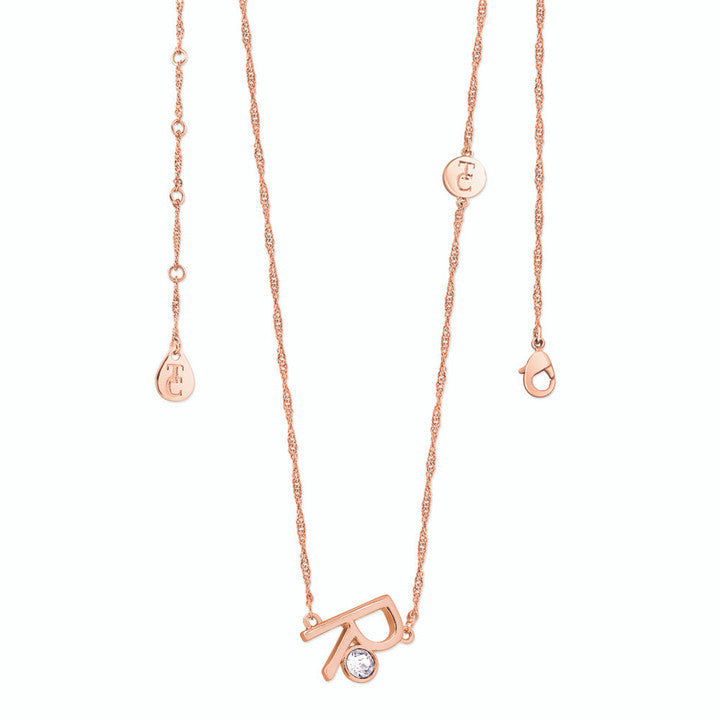 Tipperary Crystal Rose Gold Letter Pendant