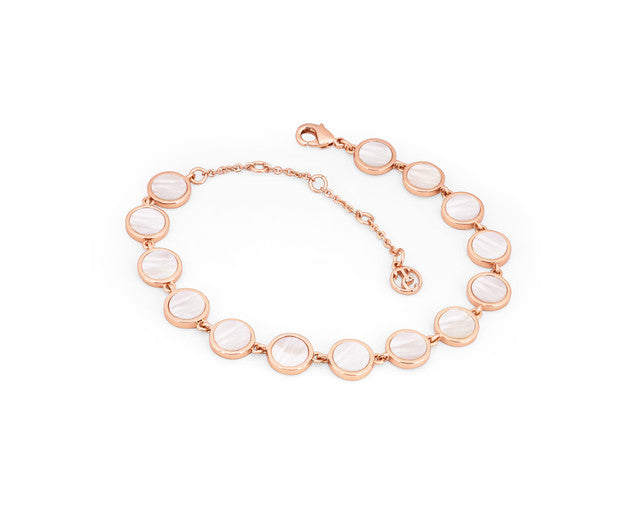 MOTHER OF PEARL FULL MOON BRACELET - ROSE GOLD Tipperary Crystal