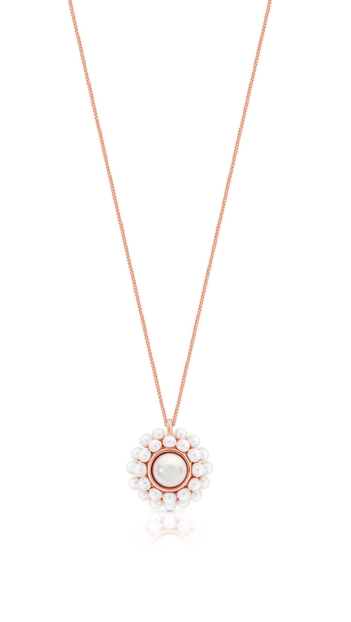 Romi Rose Gold Pearl Cluster Pendant