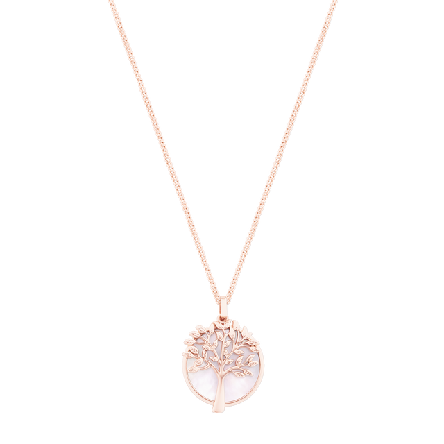 TC Tree of Life and Mother od Pearl Rose Pendant