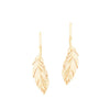 Tipperary Crystal Gold Colour Feather Drop Earrings