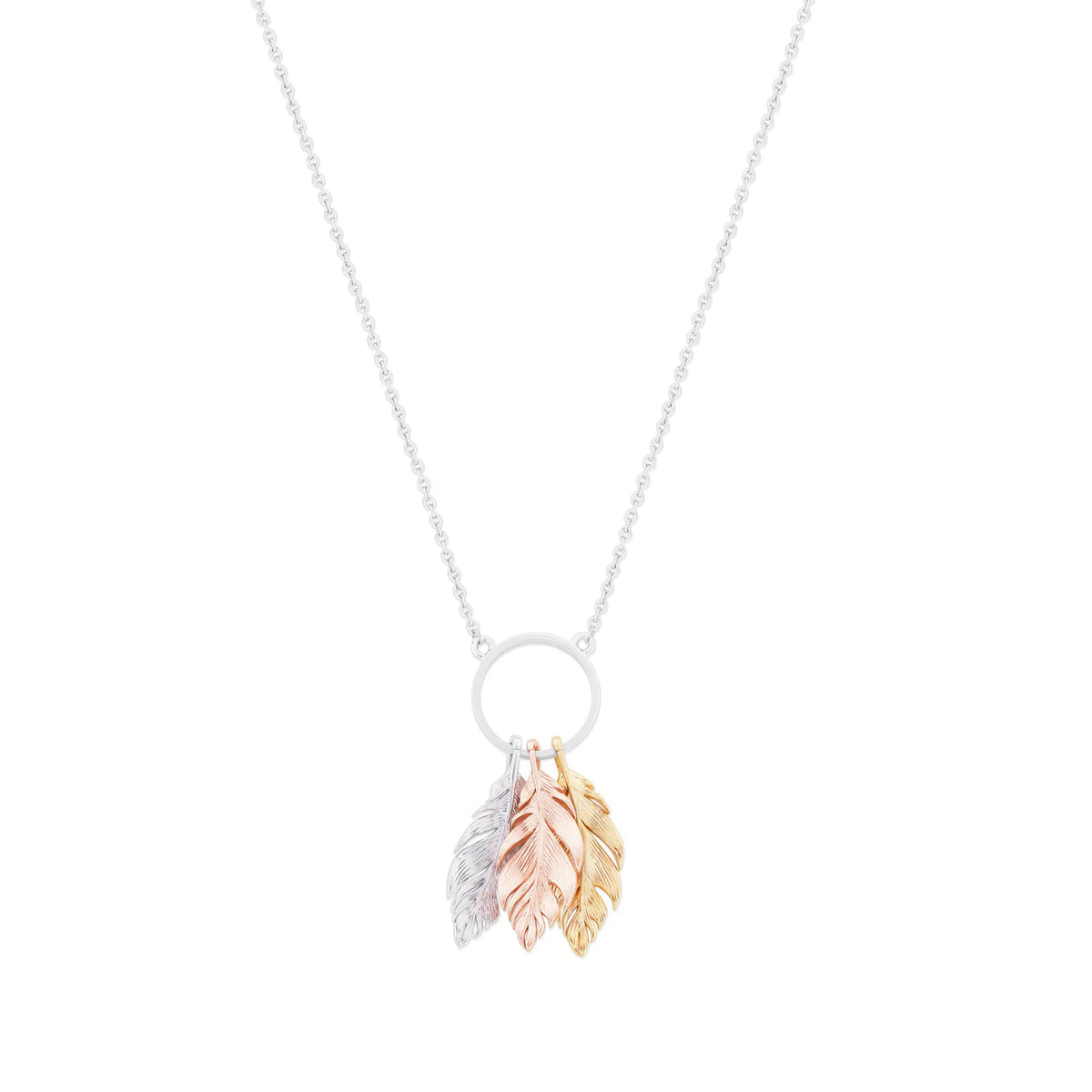 Tipperary Three Tone Feather Pendant