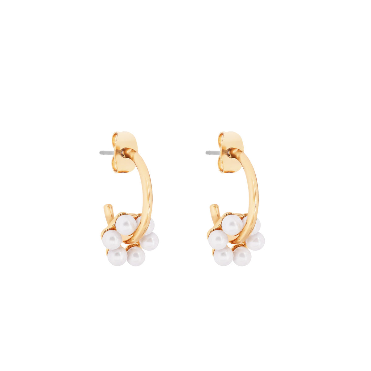 Tipperary Crystal pear cluster hoop earrings