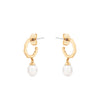 Tipperary crystal pearl drop hoops