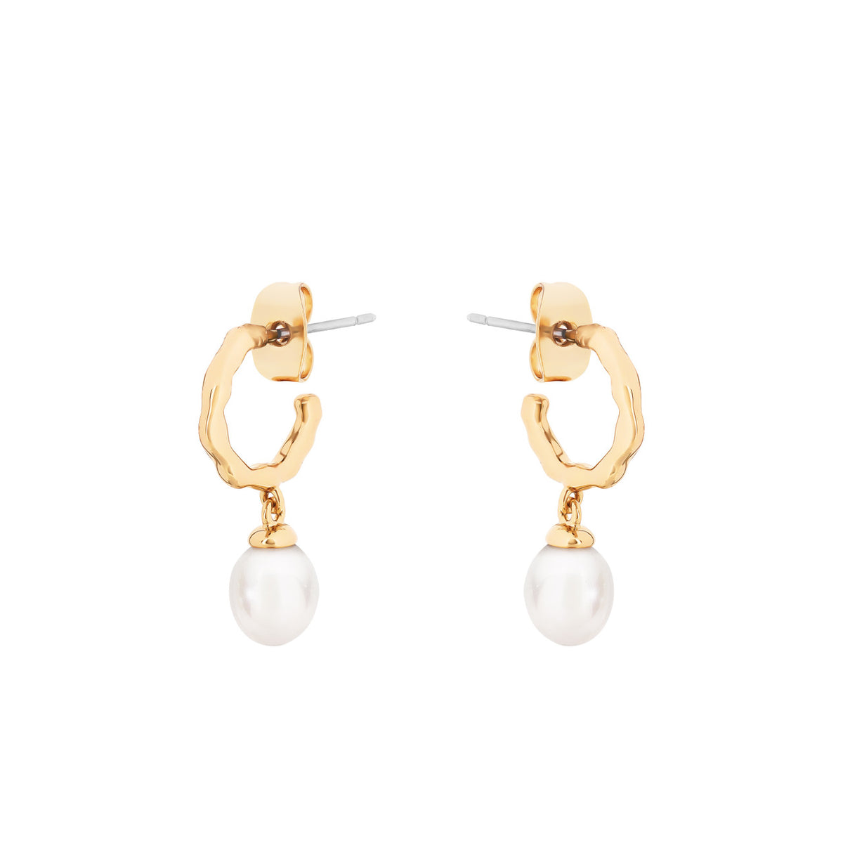 Tipperary crystal pearl drop hoops