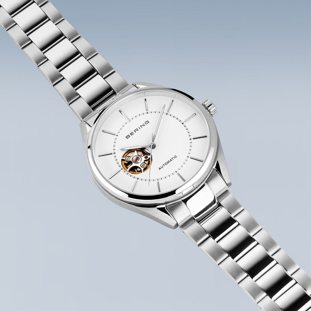 Bering Automatic Polished/Brushed Silver Watch