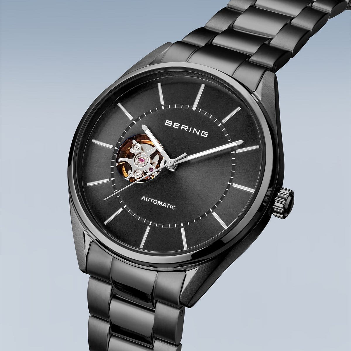 Bering Automatic Polished Grey Watch