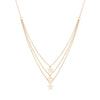 Tipperary Gold Colour Triple Star Necklace