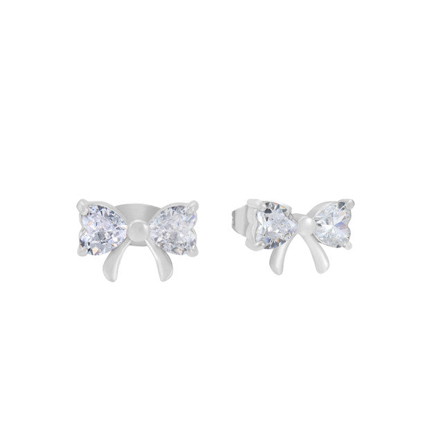 Tc Bow - Mini Stud Crystal Earrings