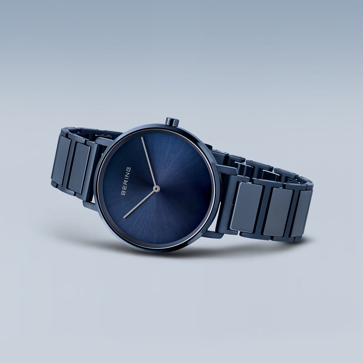 Bering Ceramic Matt Blue Watch