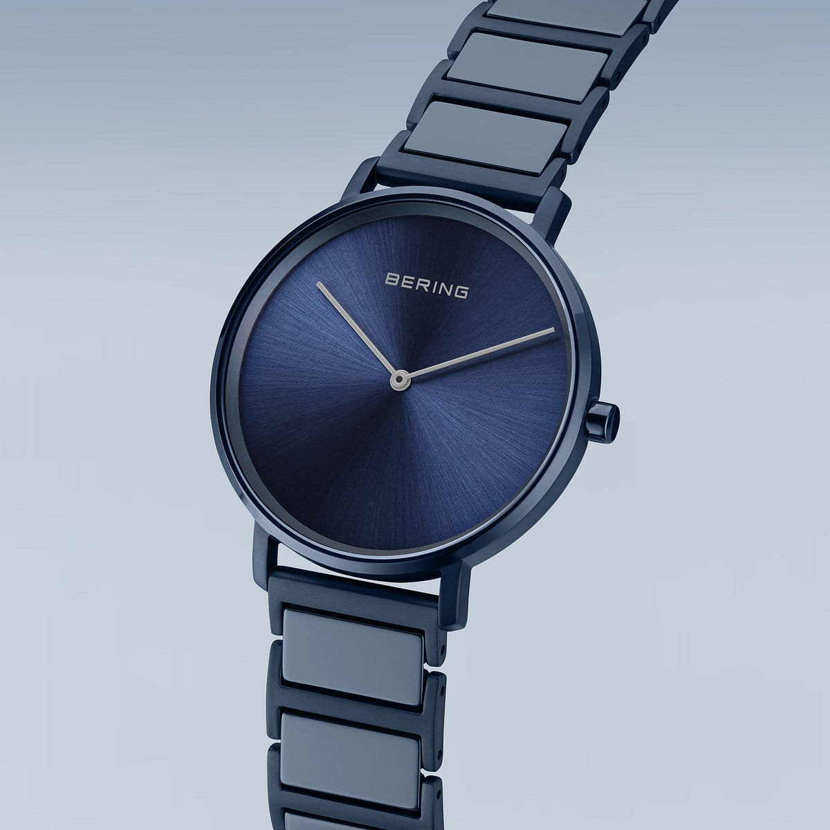 Bering Ceramic Matt Blue Watch