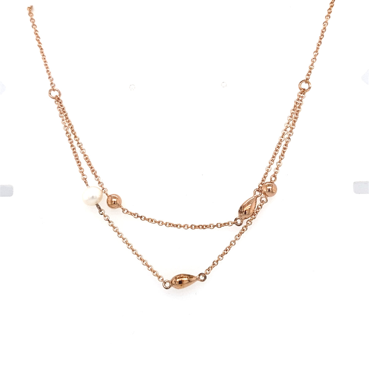 Rose Gold Colour Necklace  Paul Costelloe Collection