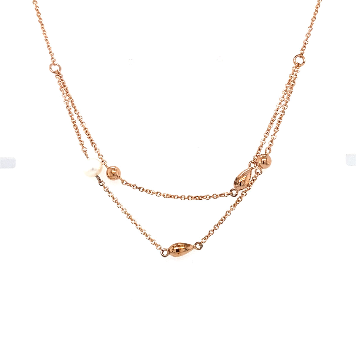 Rose Gold Colour Necklace  Paul Costelloe Collection