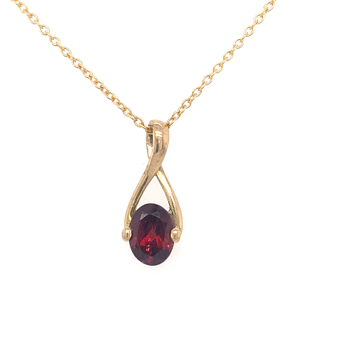 9kt Gold Garnet Pendant