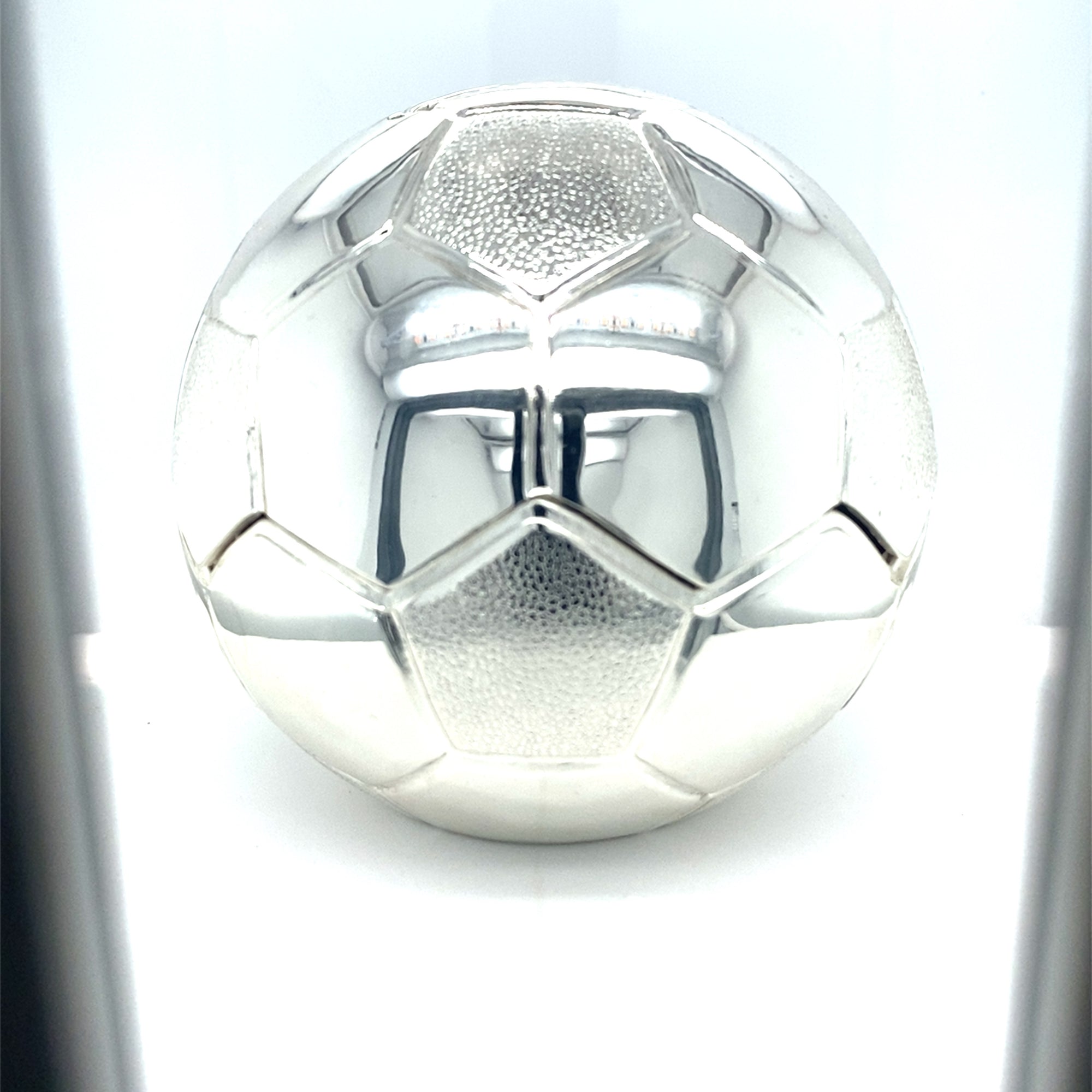 Silver Plated Football Money Box