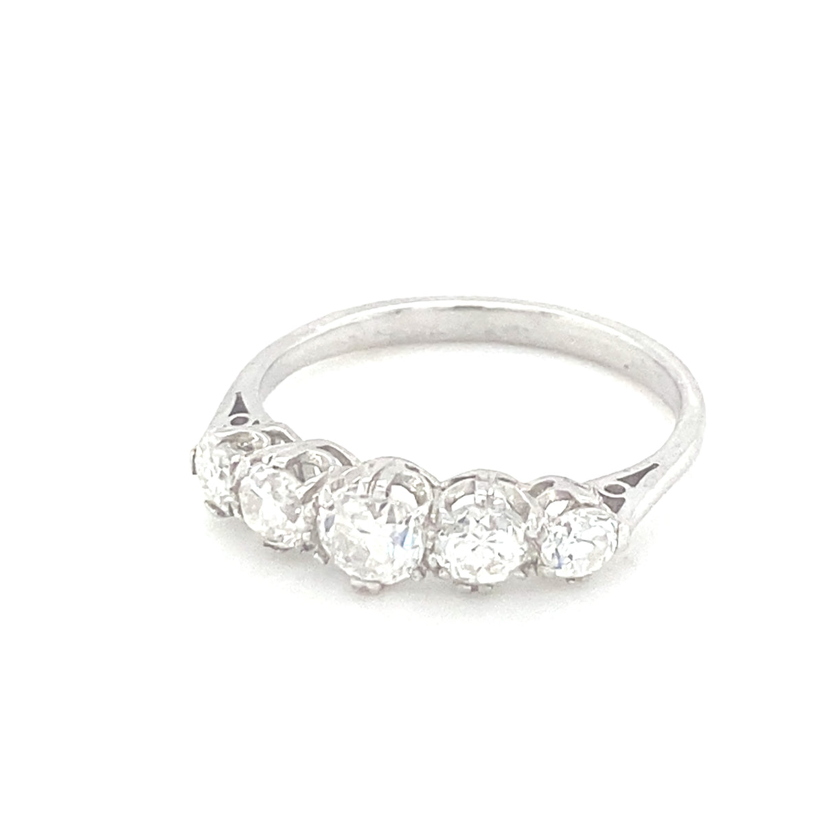 Five Stone Diamond Platinum Ring