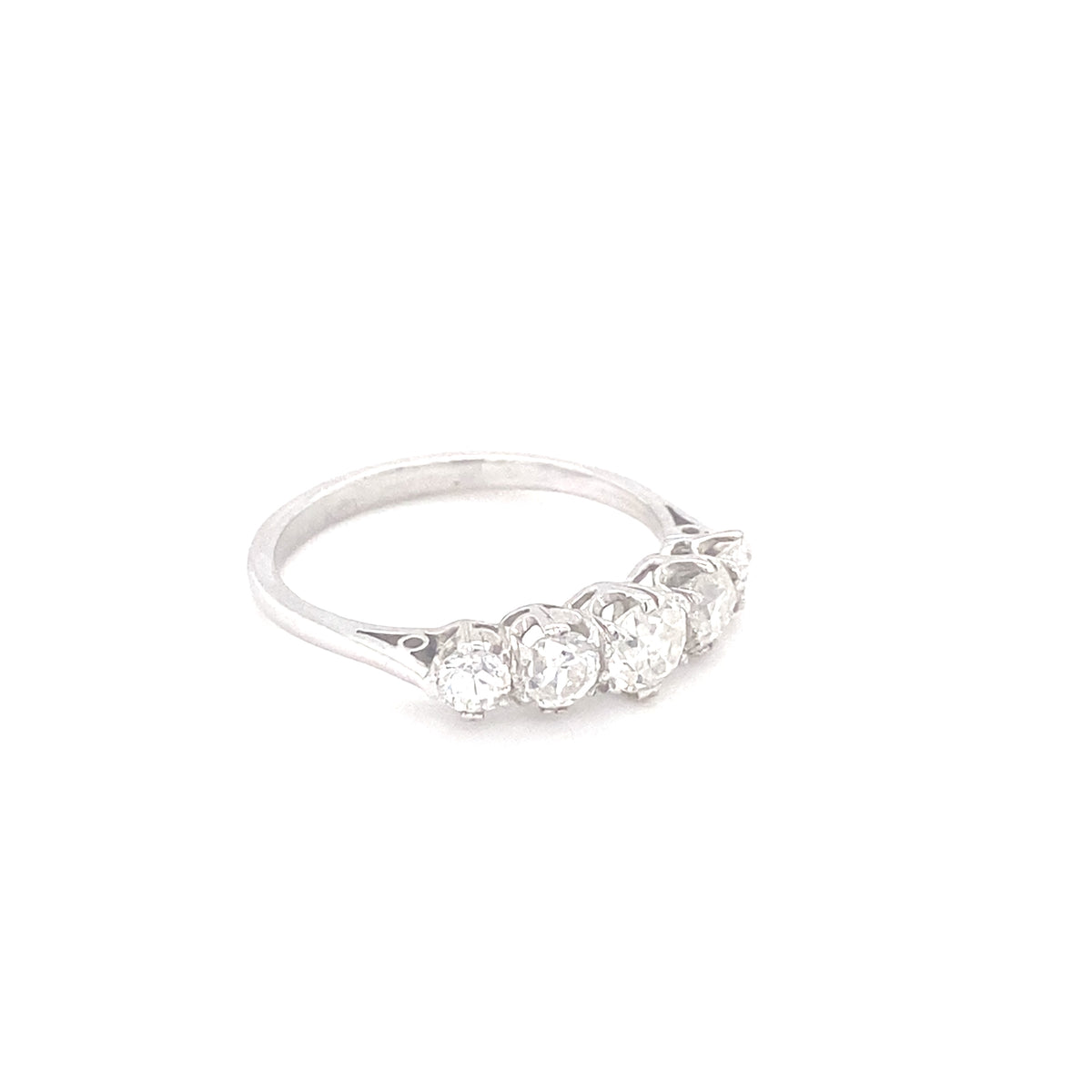 Five Stone Diamond Platinum Ring