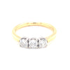 18kt Gold Three Stone Engagement Ring