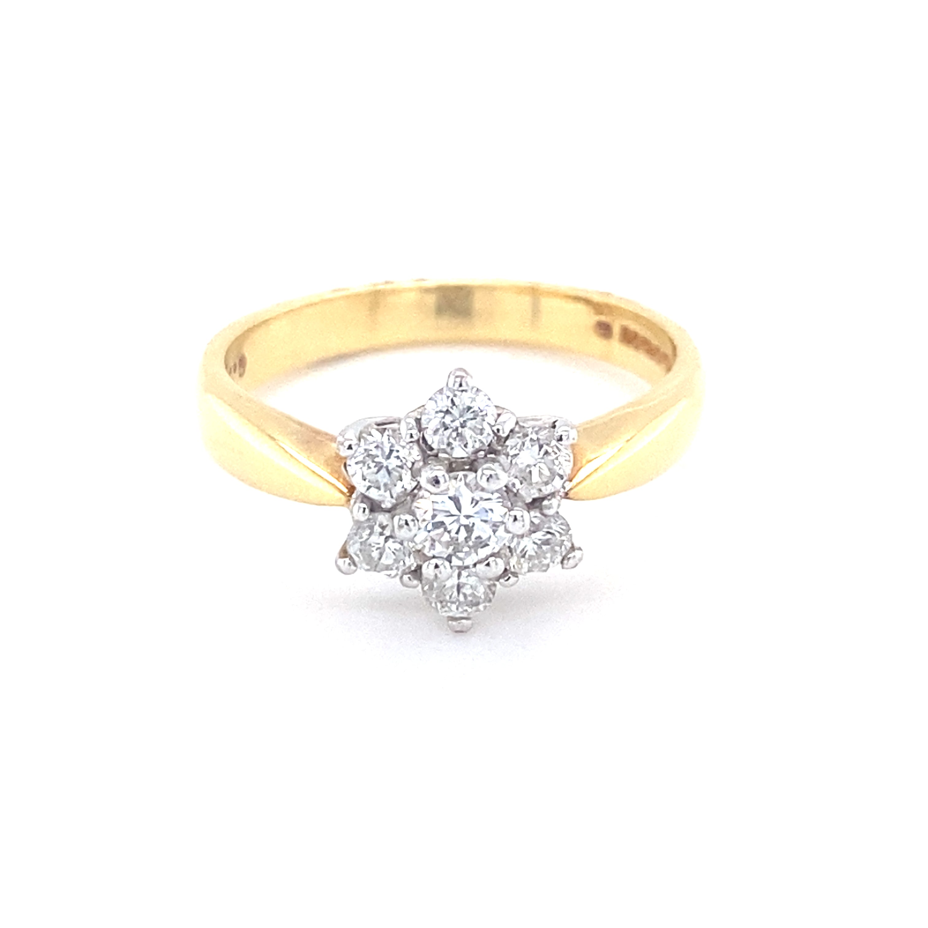 Cluster engagement rings yellow gold shop