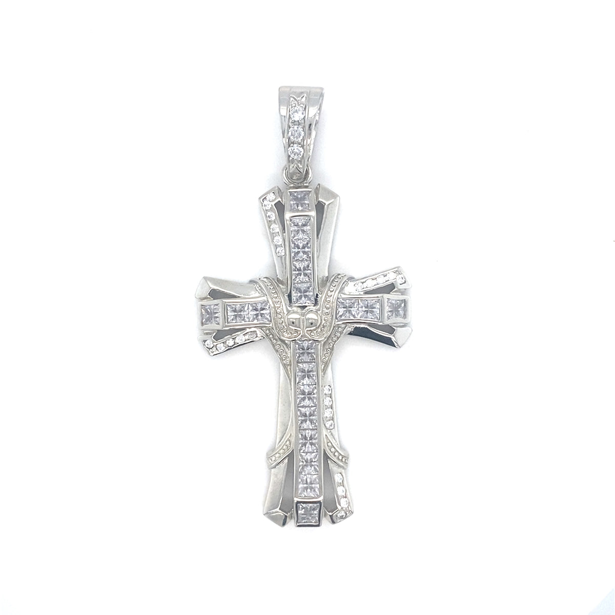 Sterling Silver Stone Set Cross