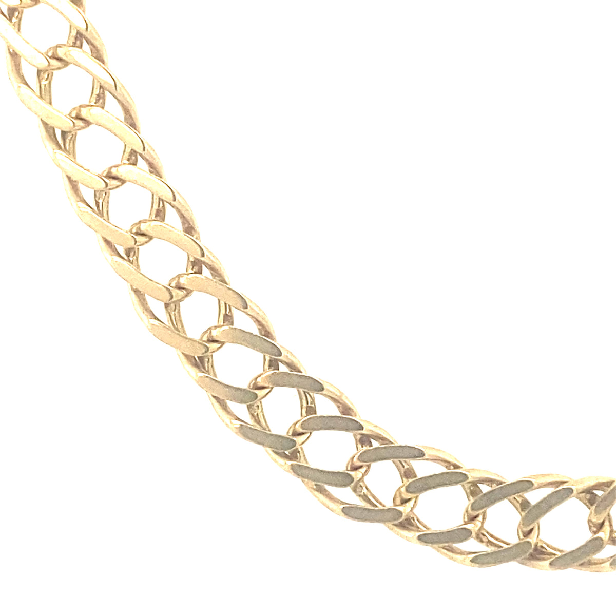 9kt Gold Flat Double Curb Chain