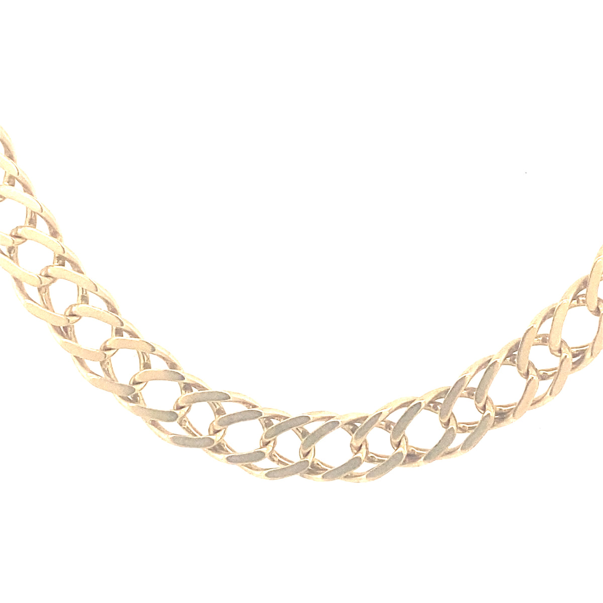 9kt Gold Flat Double Curb Chain