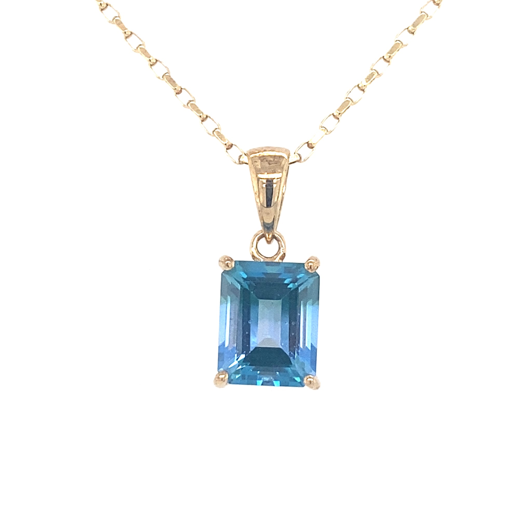 9kt Gold Turquoise colour Pendant