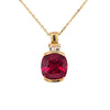 9kt Gold Ruby Coloured Pendant