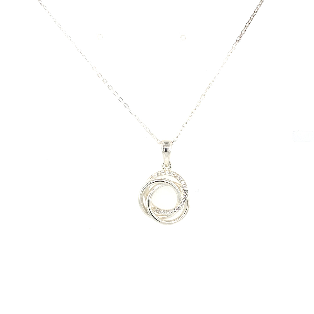 Sterling Silver Three Ring Pendant