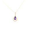 9kt Gold Pendant with Amethyst Coloured Stone