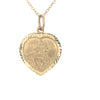 9kt Gold Heart Shaped St. Christopher Pendant