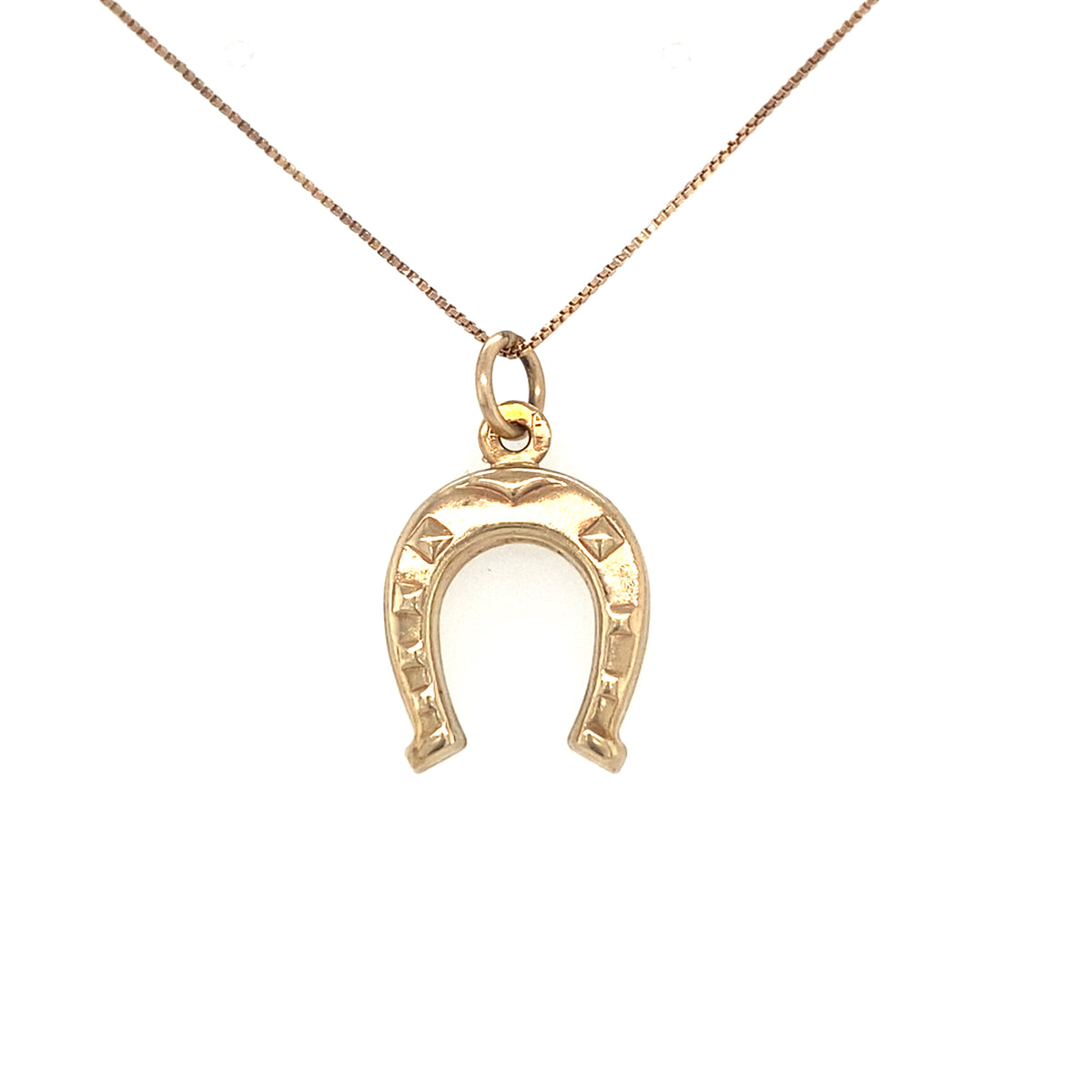 9kt Gold Horseshoe Pendant