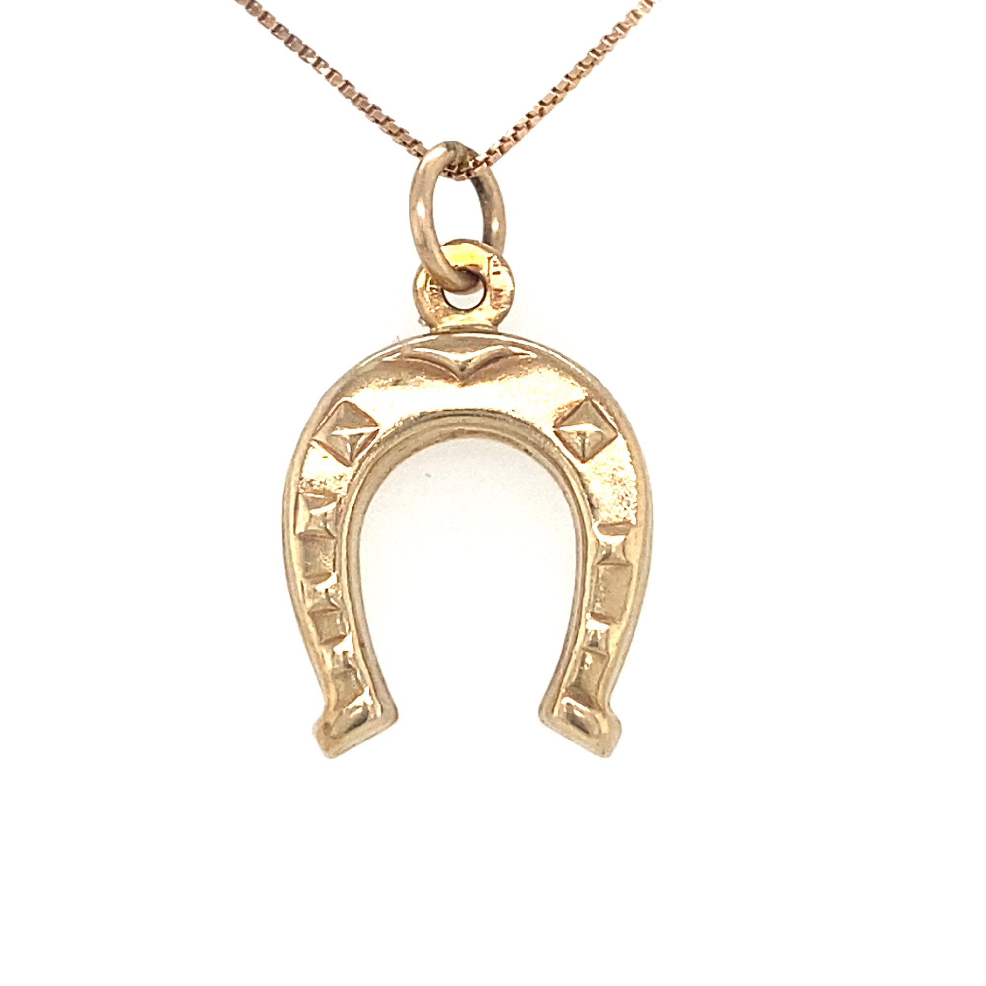 9kt Gold Horseshoe Pendant