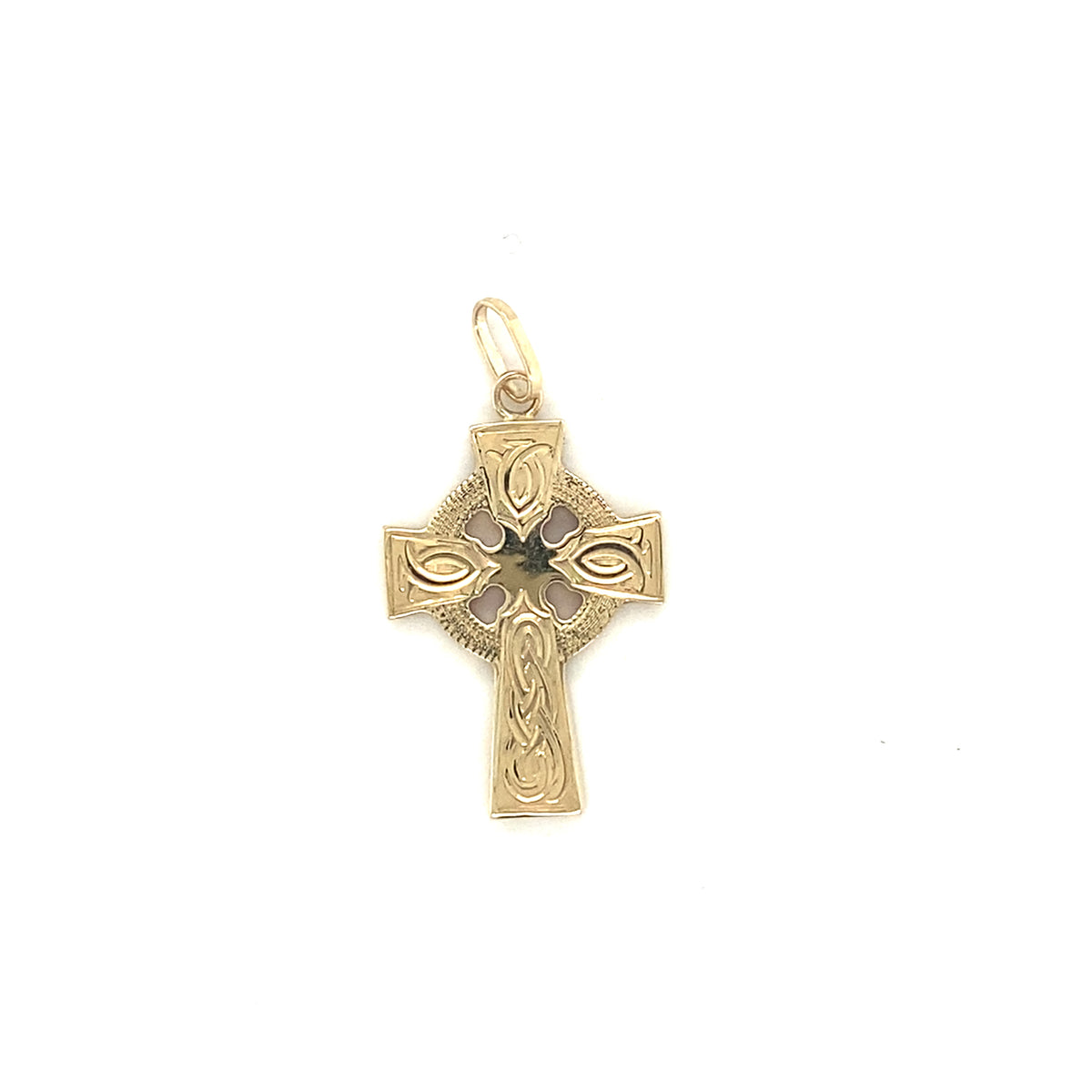 9kt Gold Semi Solid Celtic Cross