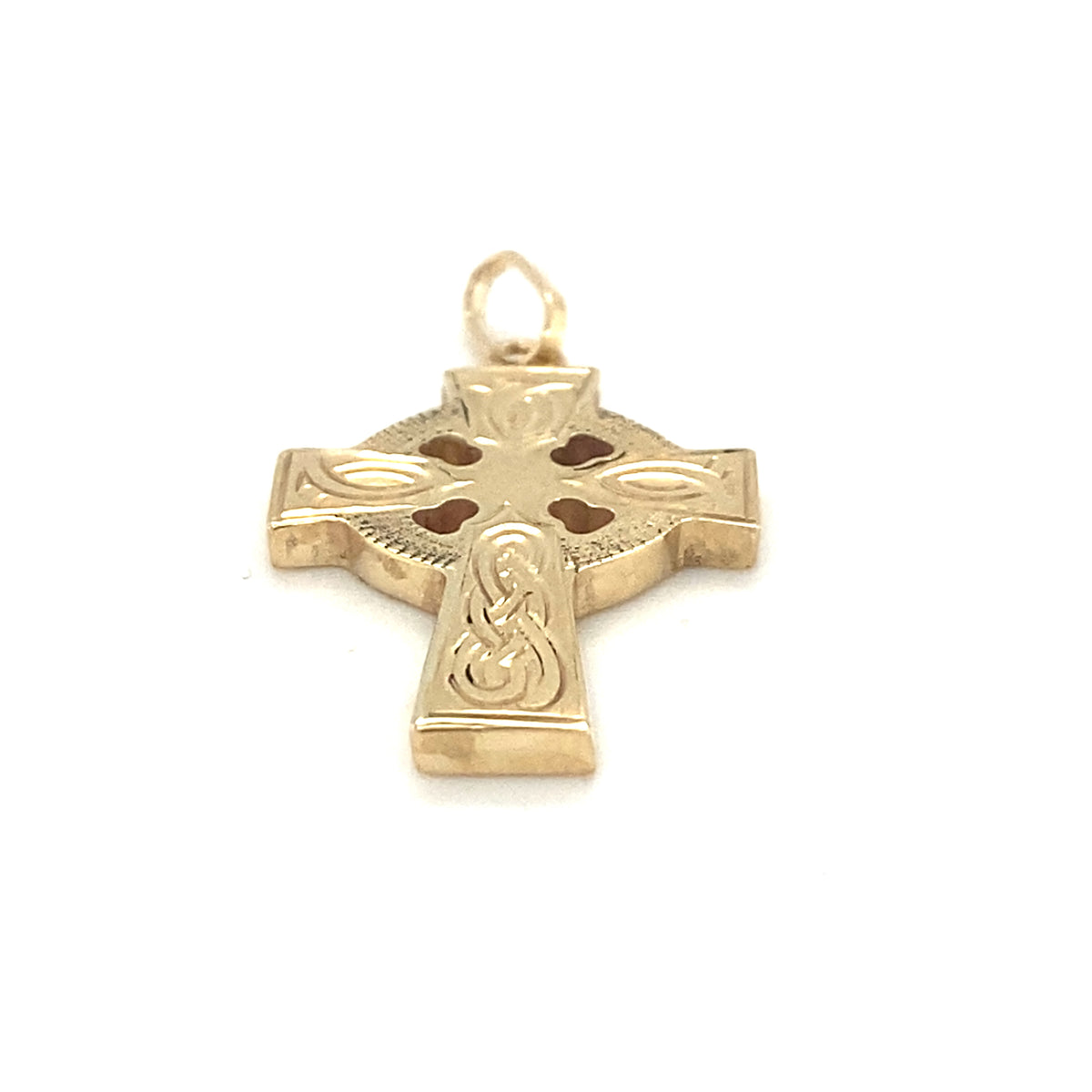 9kt Gold Semi Solid Celtic Cross