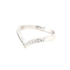 9kt White Gold Diamond Wishbone Ring