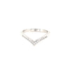 9kt White Gold Diamond Wishbone Ring