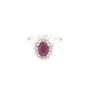 9kt White Gold Ruby &amp; Diamond Ring