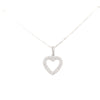 Sterling Silver Stone Set Heart Pendant