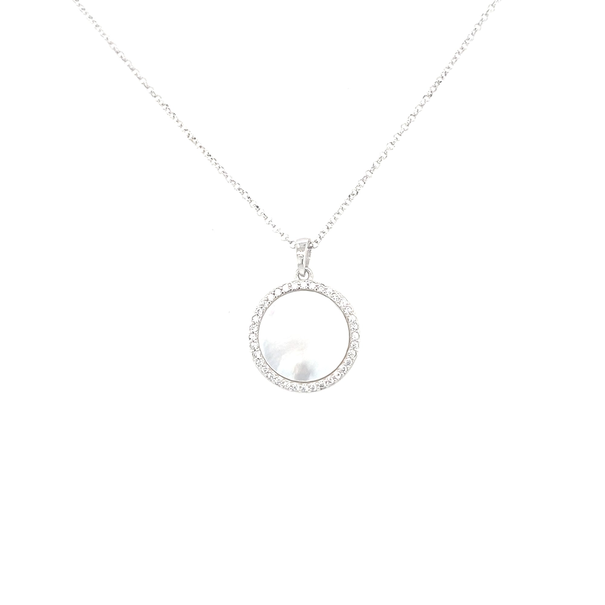 Sterling Silver Mother of Pearl Pendant