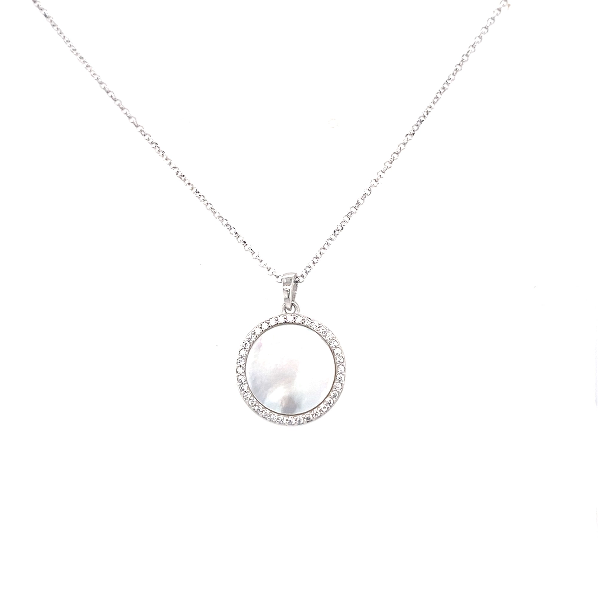 Sterling Silver Mother of Pearl Pendant