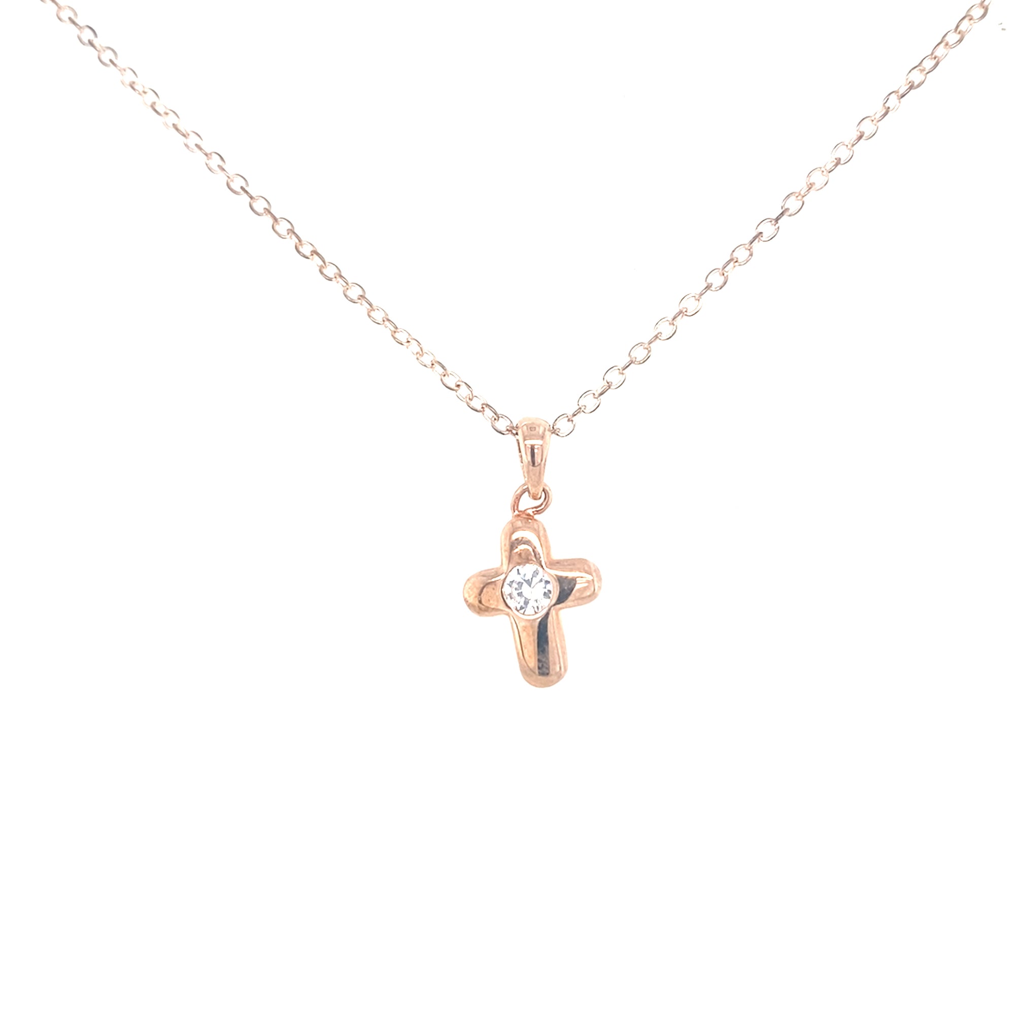 Rose Gold Colour Cross Pendant