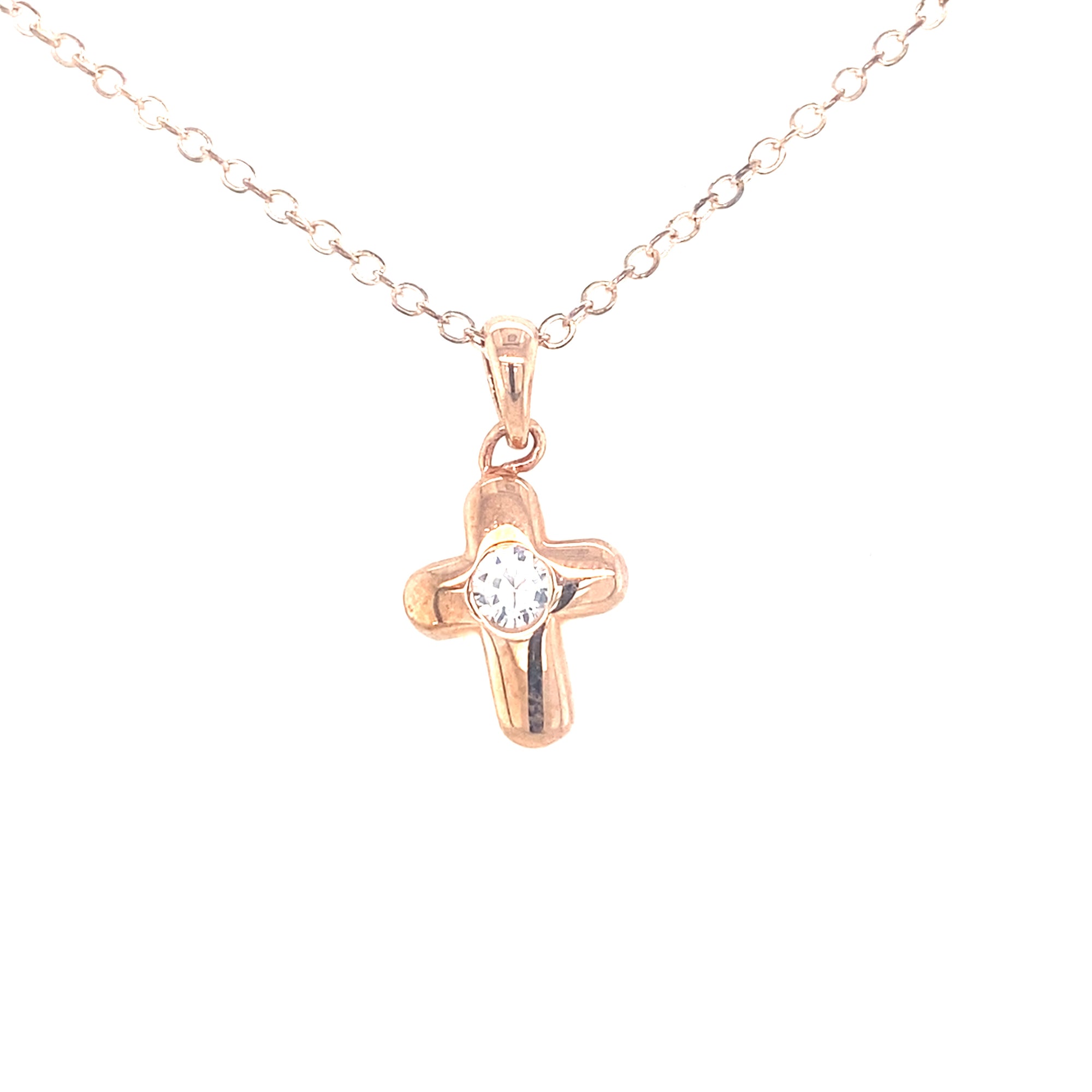Rose Gold Colour Cross Pendant