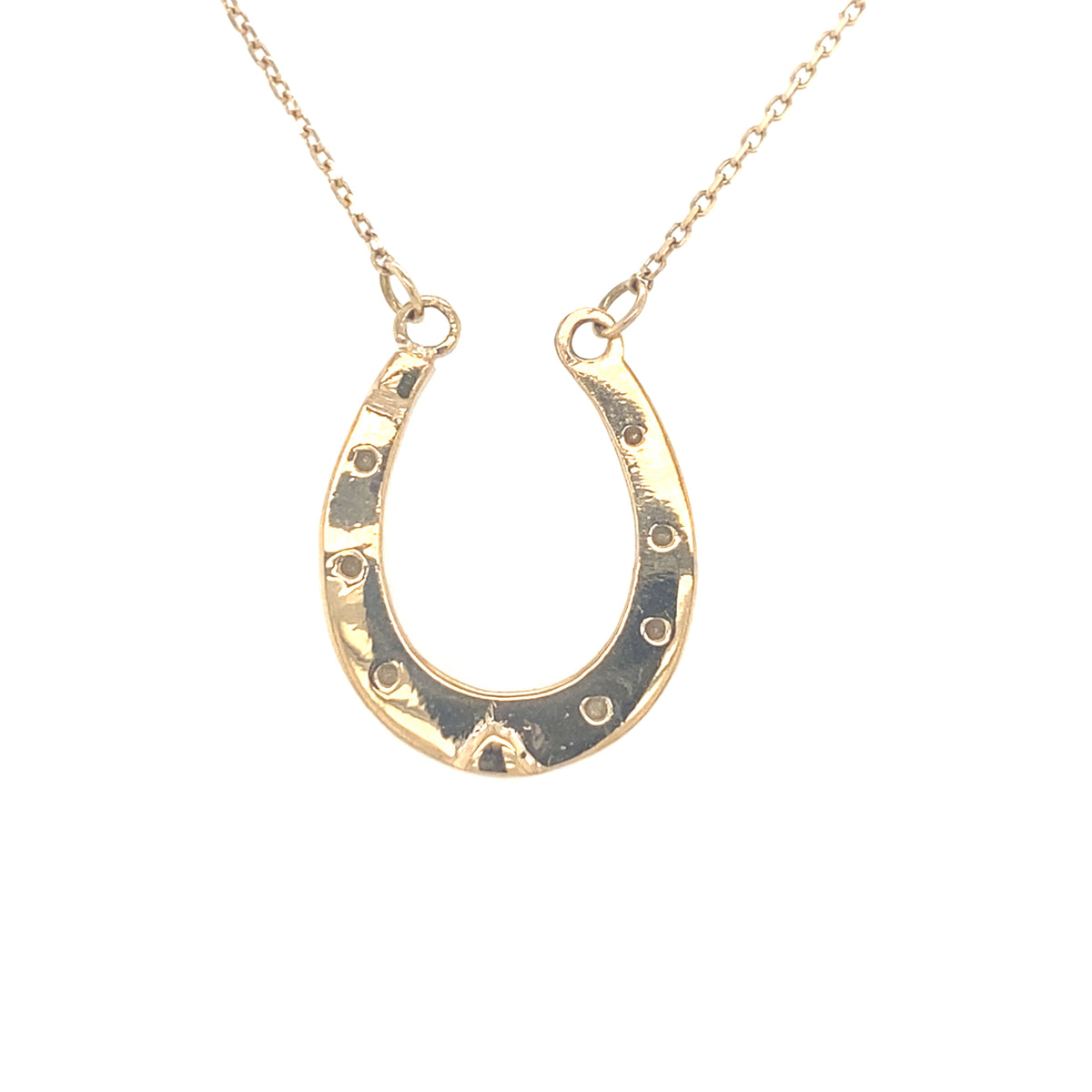 Large 9kt Gold Horseshoe Pendant