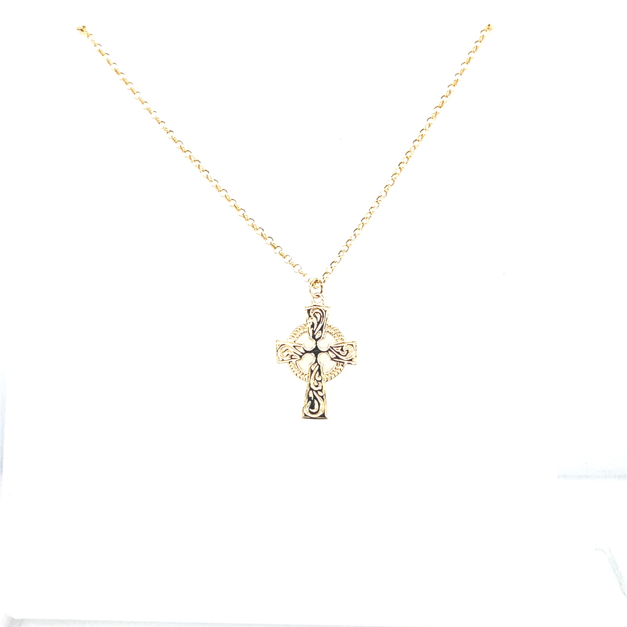 9kt Gold Celtic Cross and Chain