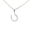 Sterling Silver Stone Set Horseshoe Pendant