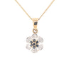 9kt Gold Sapphire &amp; Diamond Pendant