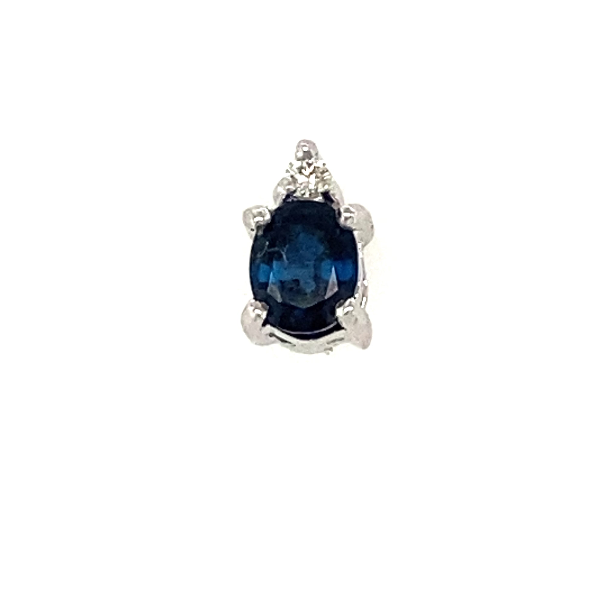 18kt White Gold Sapphire &amp; Diamond Earrings